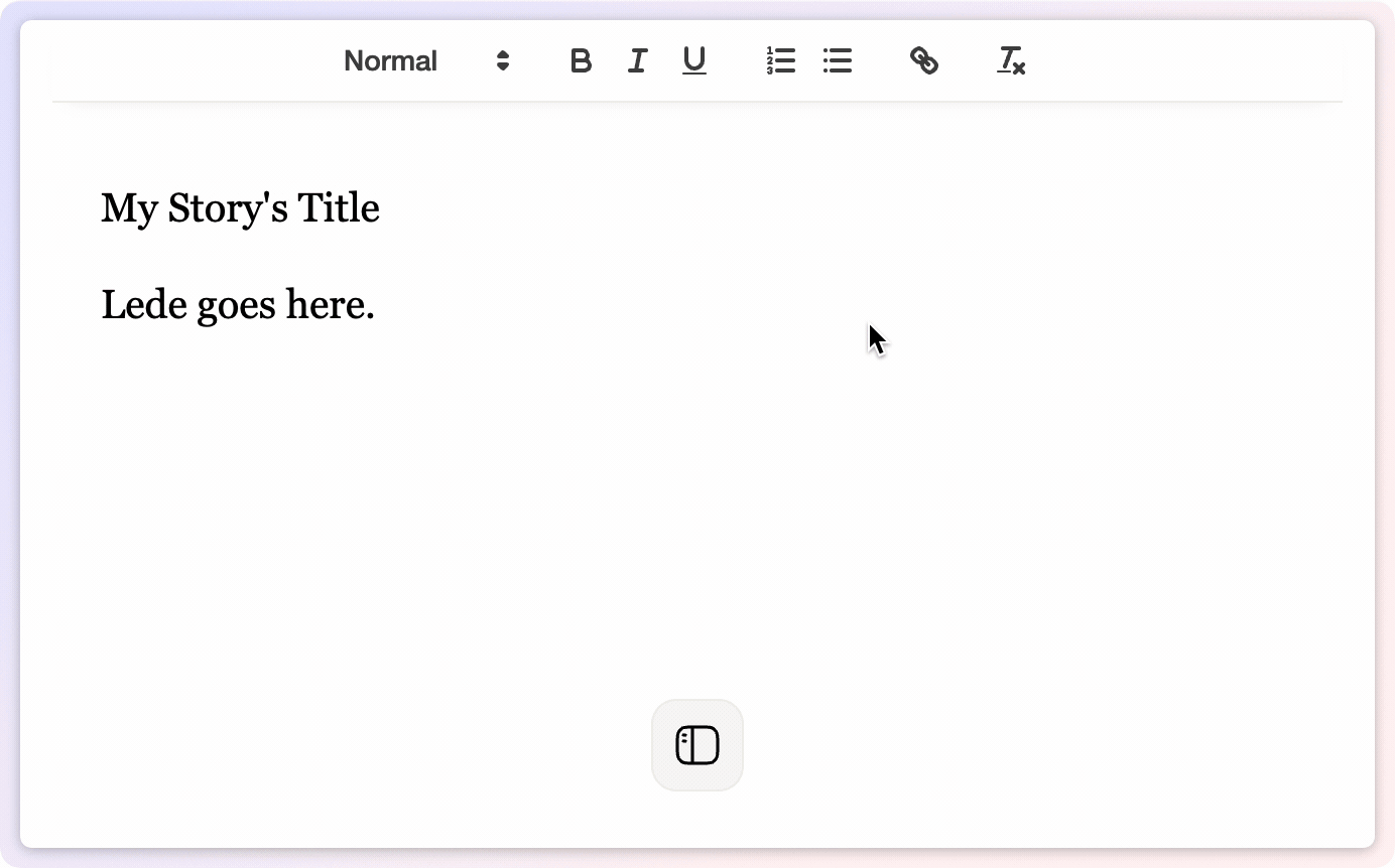 How to add a heading in Online Writing App