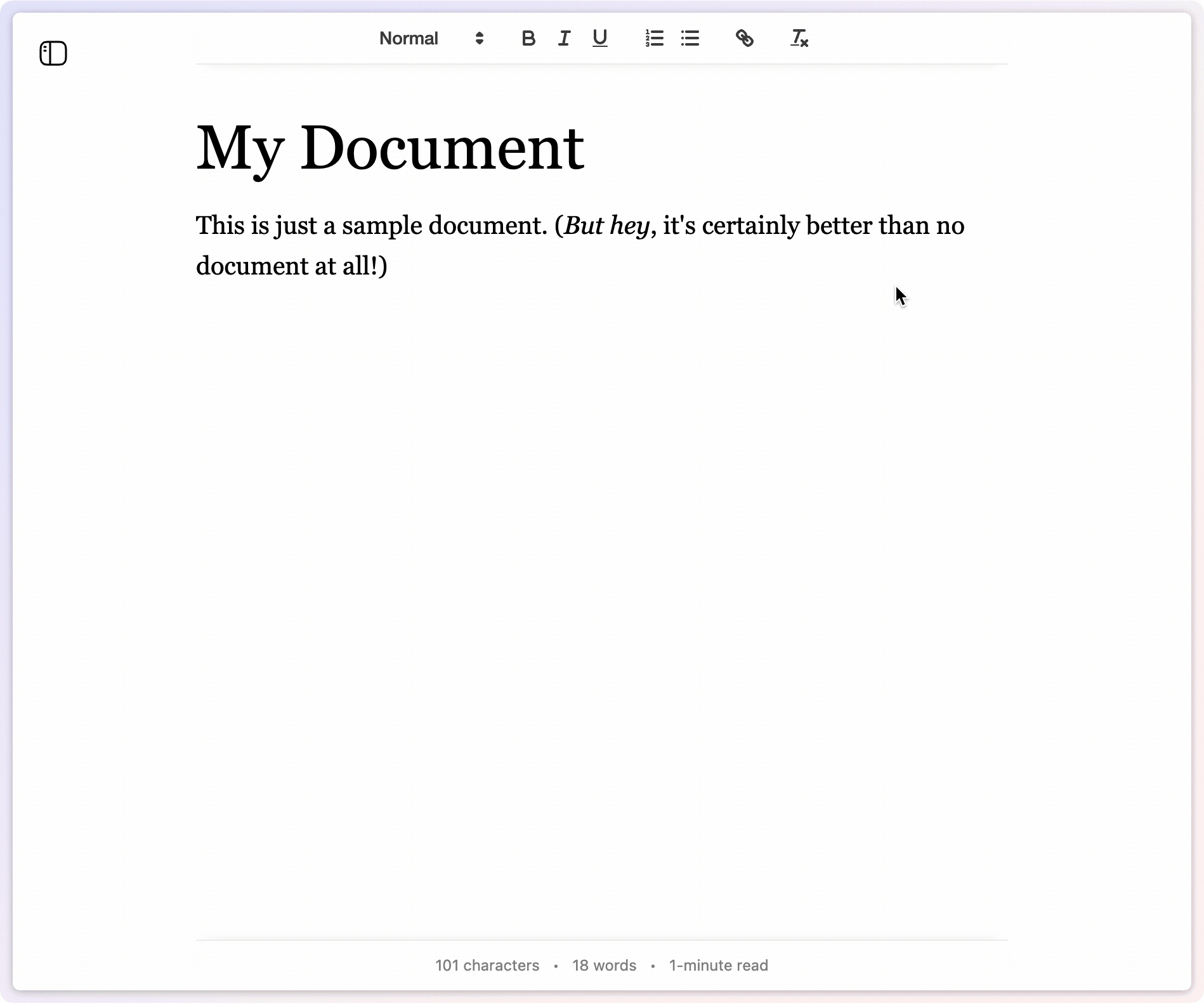 How to adjust font size in Online Writing App