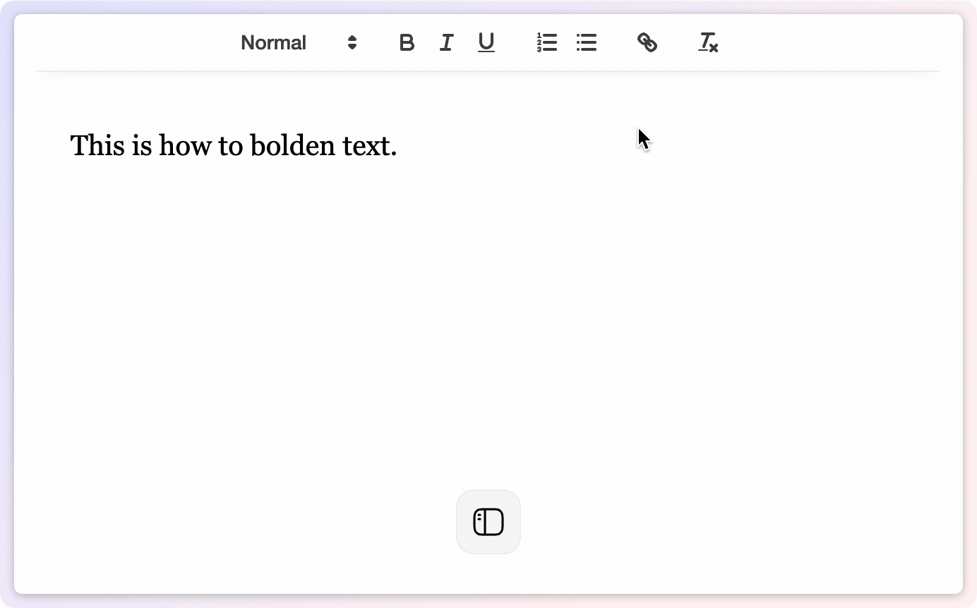 How to make text bold in Online Writing App